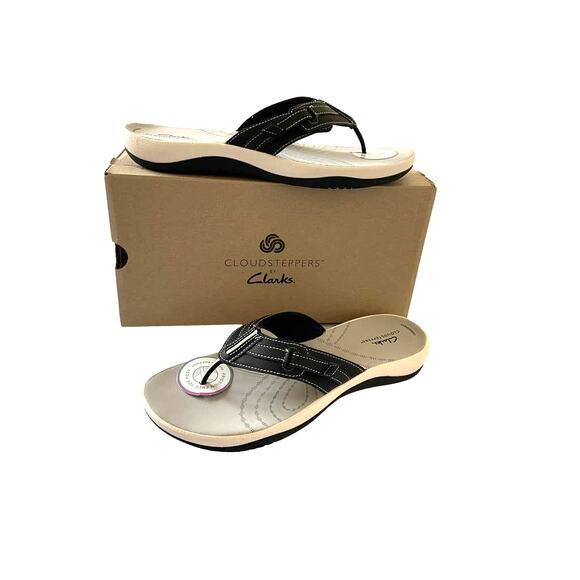 Cloud Steppers By Clarks "Sunmaze Daisy" Thong Flip Flop Women's  12 - Picture 1 of 6
